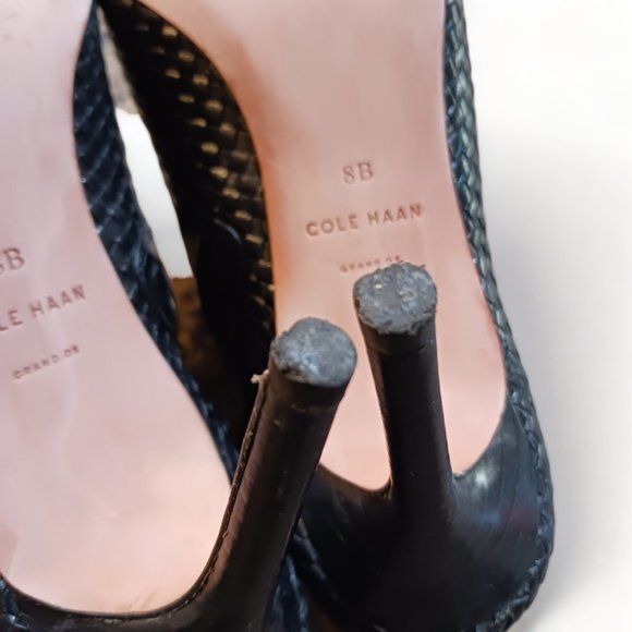 Cole Haan Black Woven Ankle Booties - Picture 13 of 16